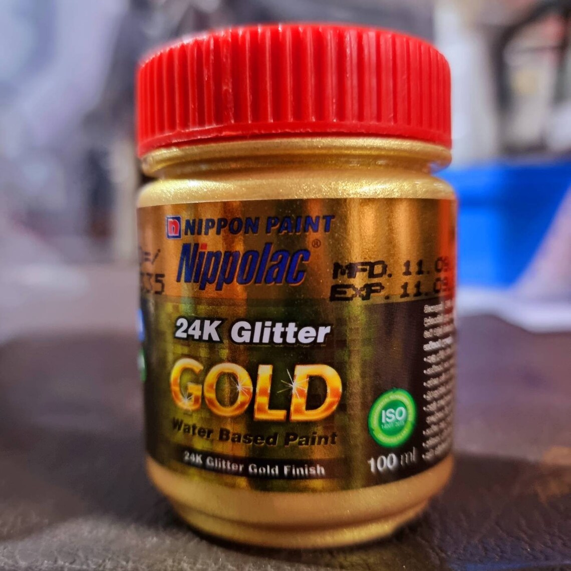 100ml Water Based 24k Glitter Gold Paint Bright Gold Paint Etsy