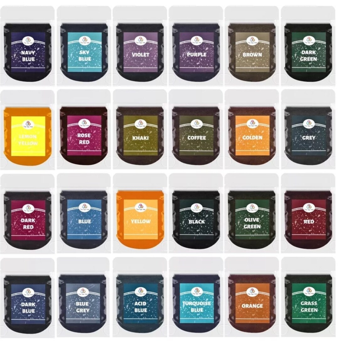 24 Colors 10g Fabric DIY Tie Dye Powder Color Change Free Cooking Color