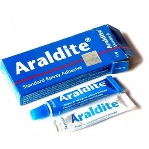 Adesivo epossidico standard Araldite, colla bicomponente, resina e indurente, spedizione gratuita, 13 g (resina 7 g + indurente 6 g)