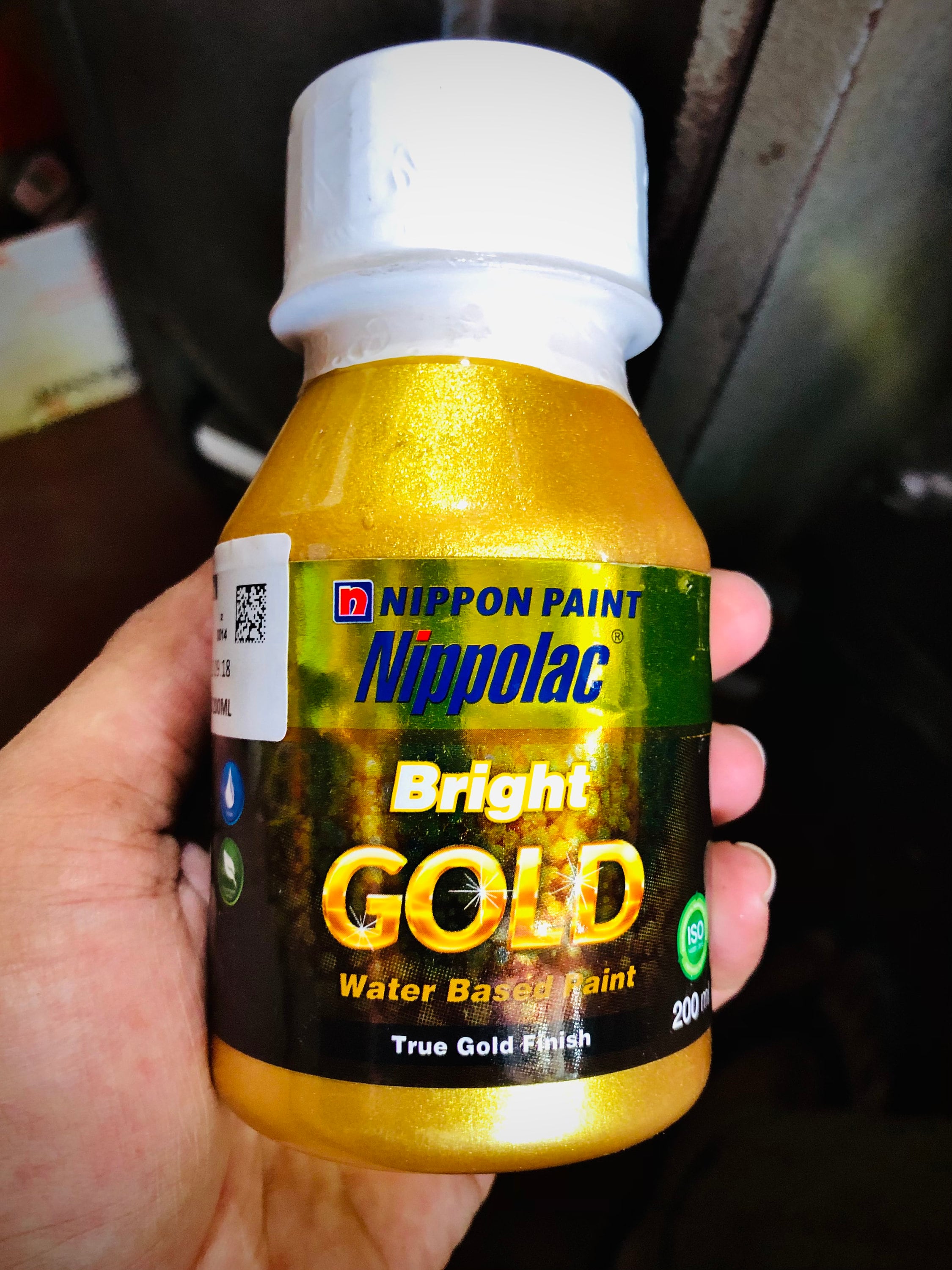 Bright Gold Paint 50g, Wood, Metal Lacquer- Tasteless Water-based