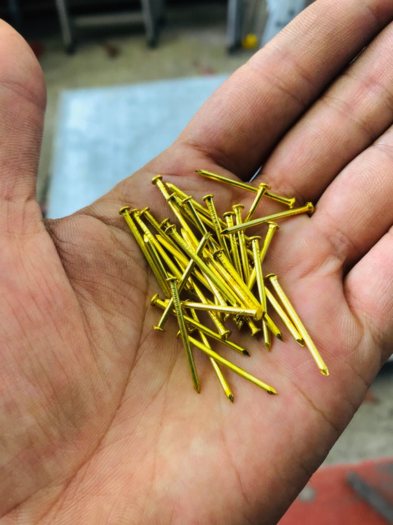 Solid Brass Panel Pins Escutcheon Pins Tiny Brass Tacks Nails Etsy