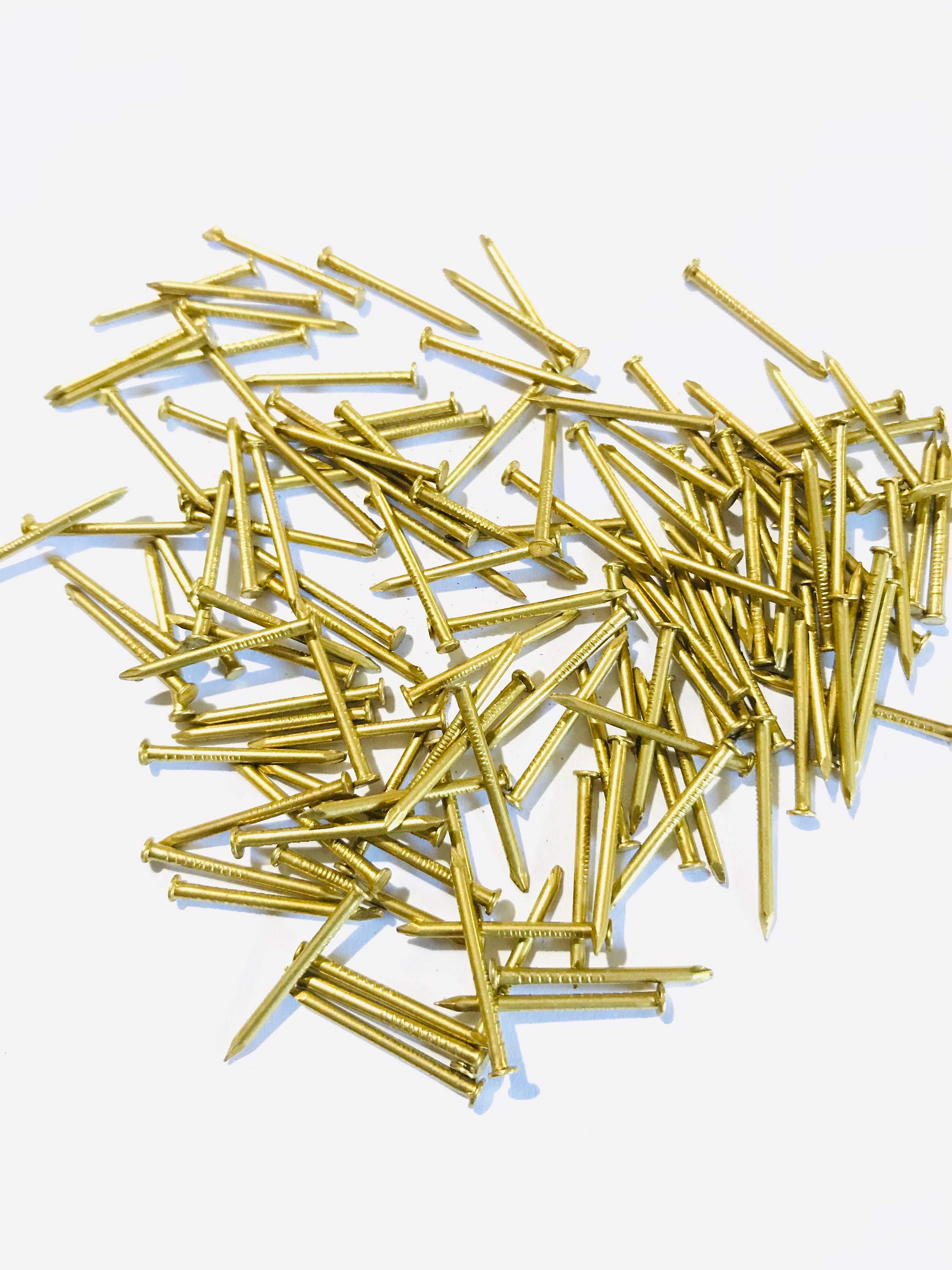 Solid Brass Panel Pins Escutcheon Pins Tiny Brass Tacks Nails 20mm 25mm G19 Etsy Australia