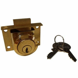 Full Mortise Steel DOOR or DRAWER LOCK Offers 3-way Mounting, Adapting to  Drawer, Left Hand, or Right Hand Door. 