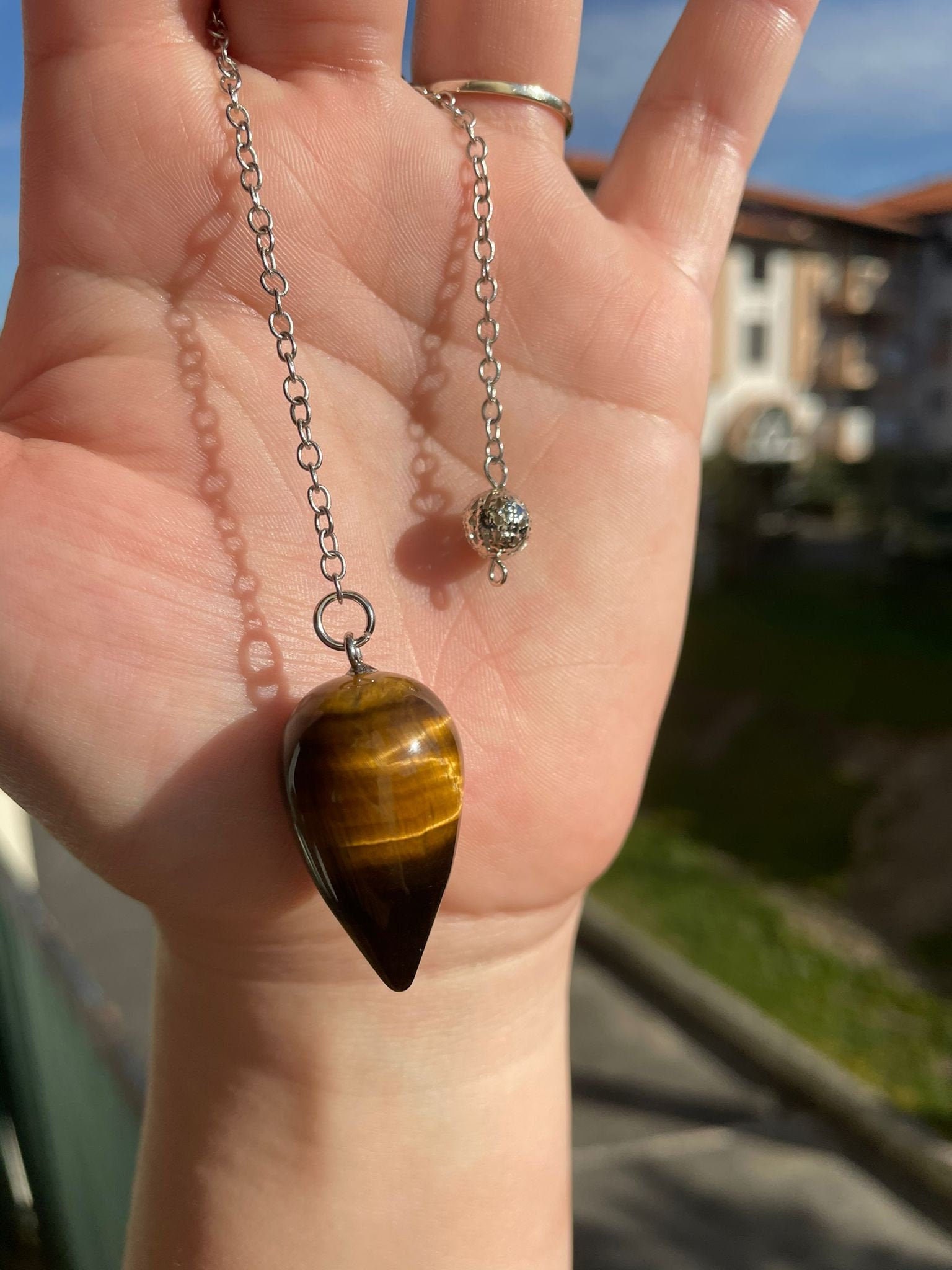 Pendule Oeil de Tigre Goutte