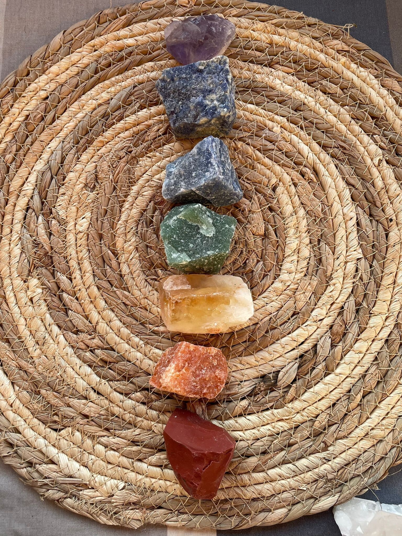 Pack 7 Chakras Pierres Brutes