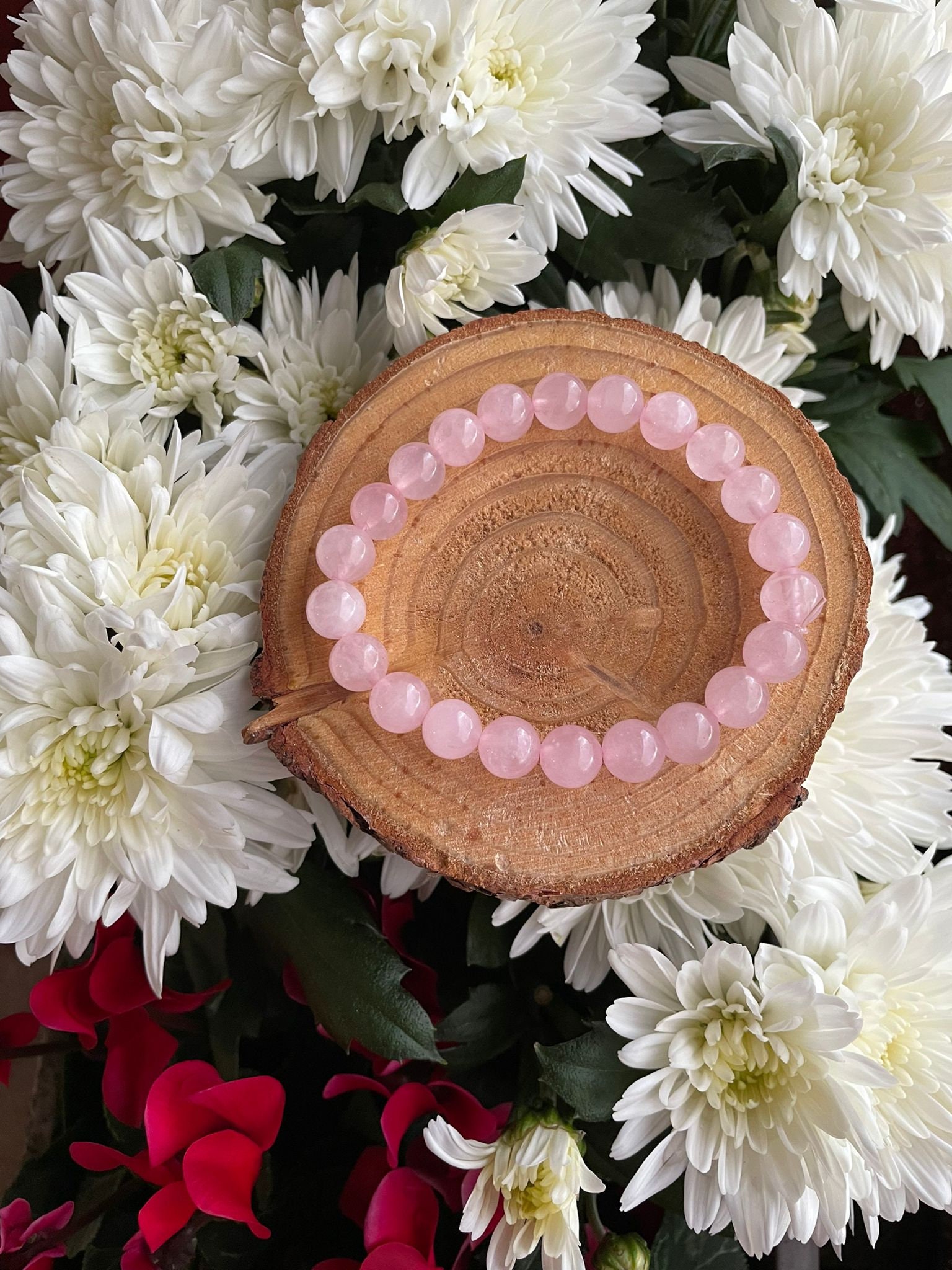 Bracelet Quartz Rose 8mm