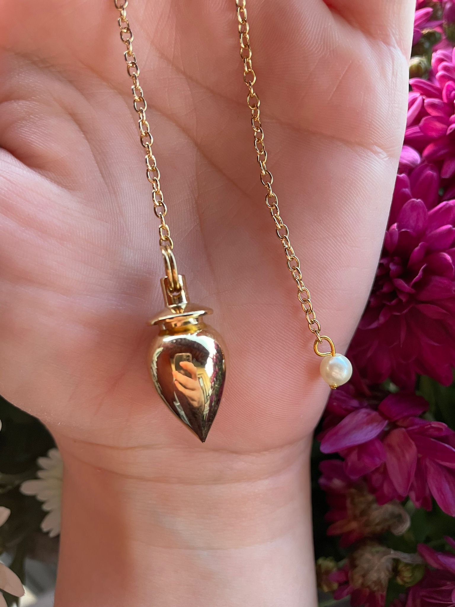 Pendule Goutte Laiton Doré