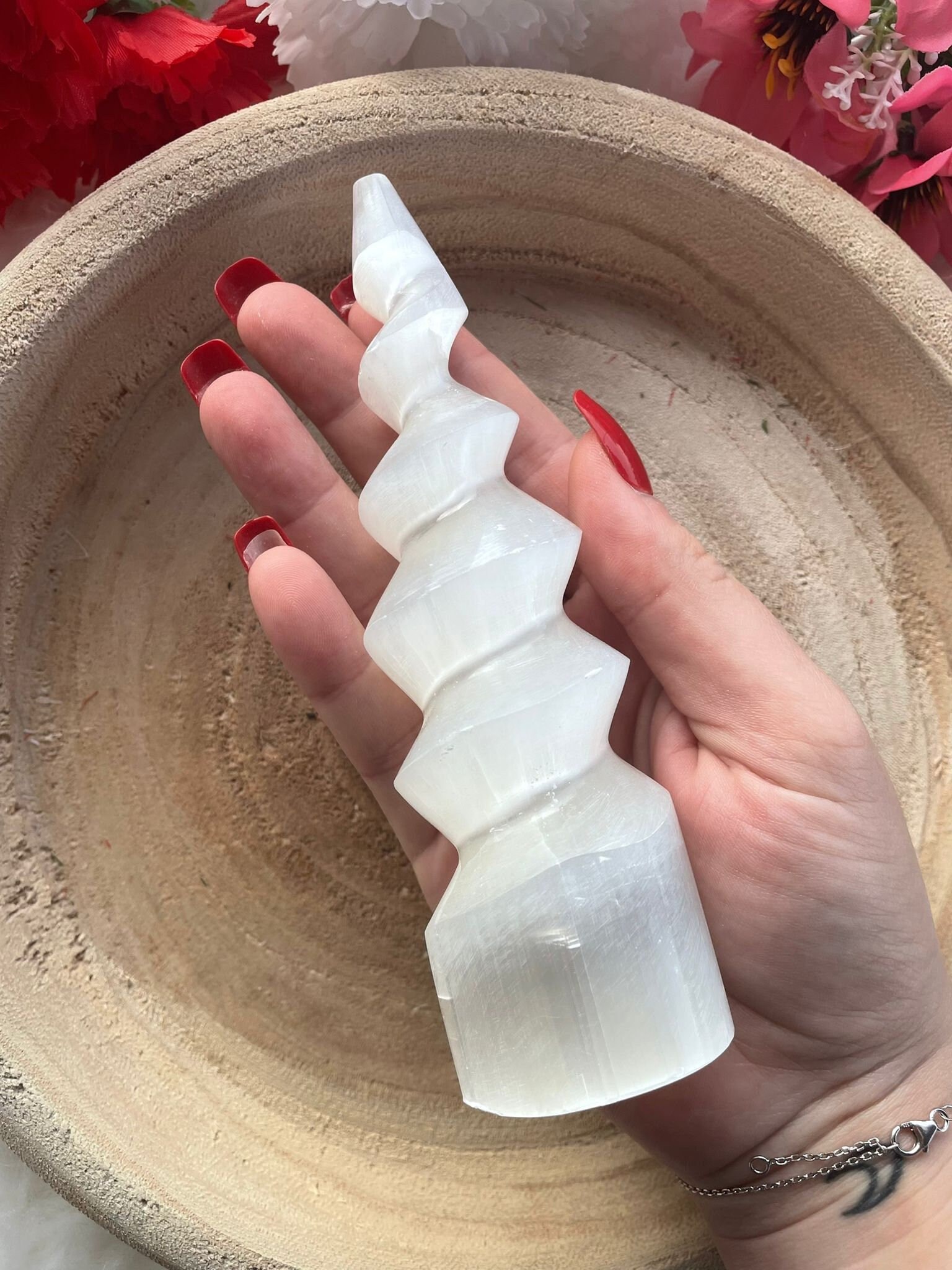 Sélénite Spirale 15 cms