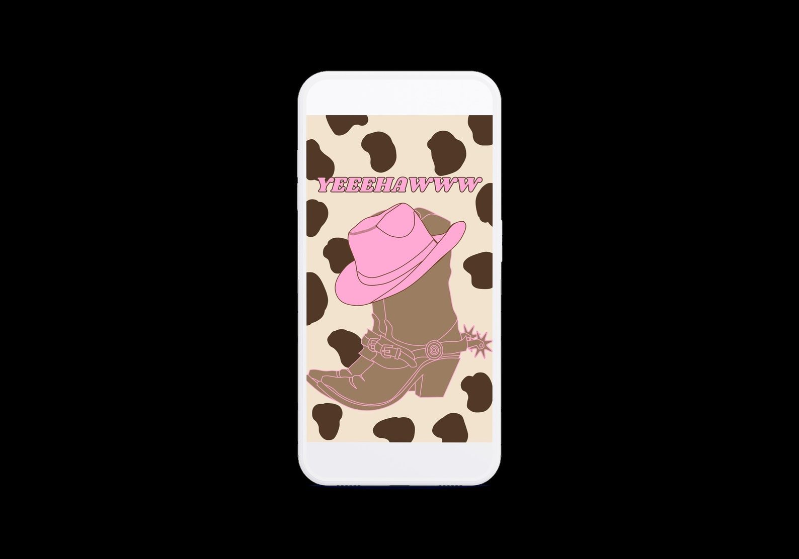 Aperturee Western Cowboy Cow Print Happy Birthday Half Moon Arch Backdrop