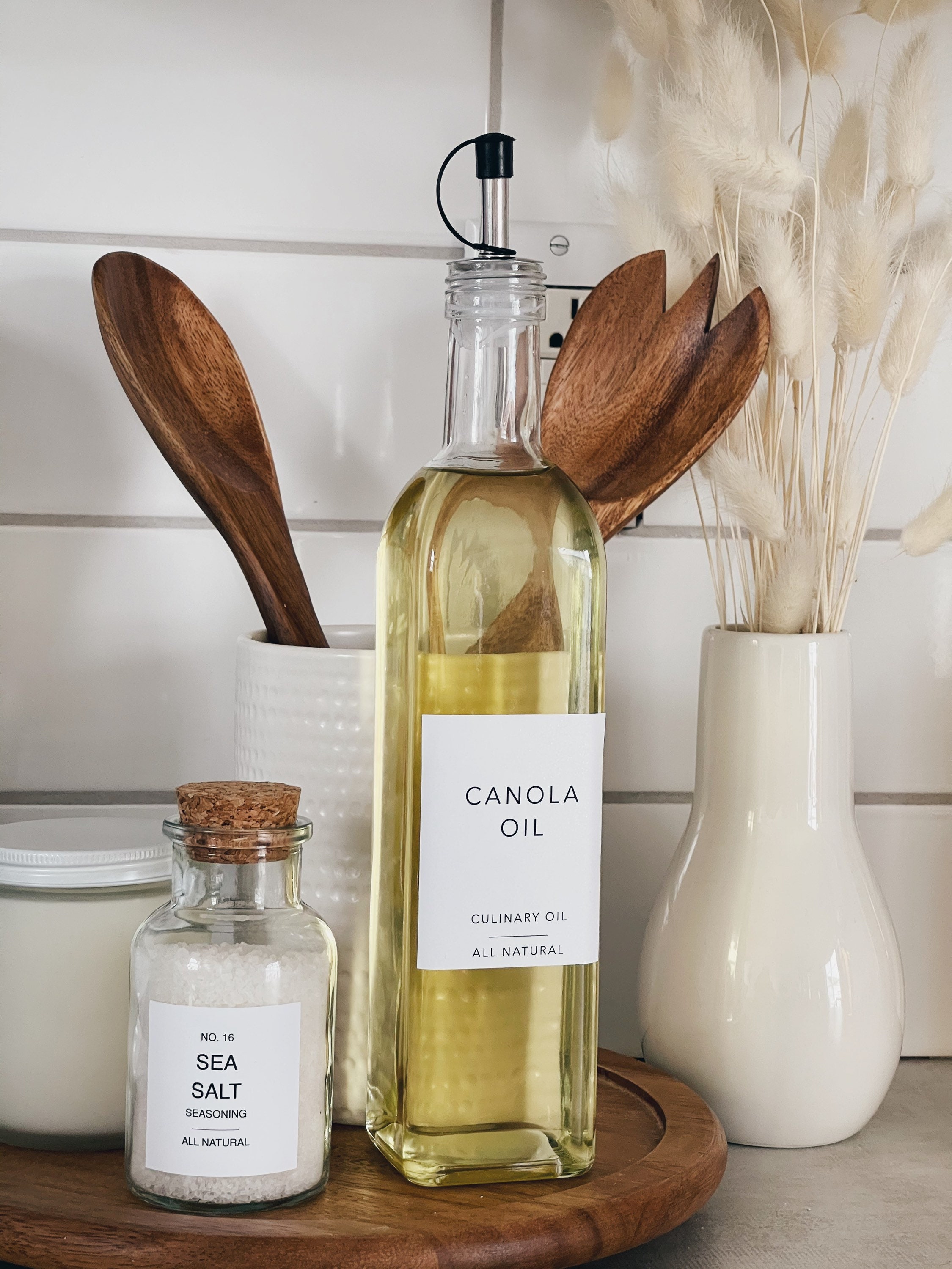 Simply Modern Oil & Vinegar Labels Water and Oil Resistant Etsy Canada