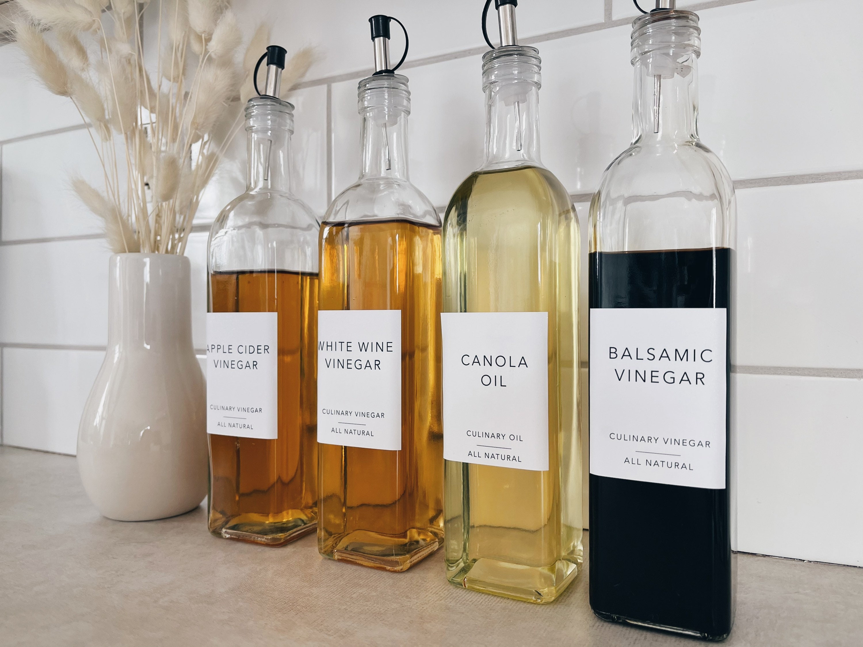 Simply Modern Oil & Vinegar Labels Water and Oil Resistant Etsy Canada
