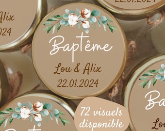 30 Bougies Personnalisées Remerciement - Cadeaux Invités Mariage, Baptême, Communion - Idée Souvenir élégante