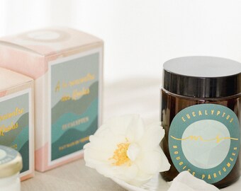 Bougie parfumée gourmande Eucalyptus décorative naturelle et artisanale