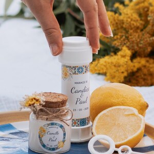 Cadeau invité mariage bohème – bulles personnalisées prêtes à offrir