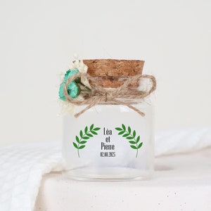 Vaso vuoto di fiori secchi da personalizzare per i tuoi confetti, regali per gli invitati al matrimonio