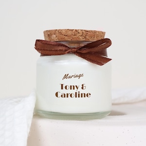 Personalized candle wedding guest gifts 100 ml