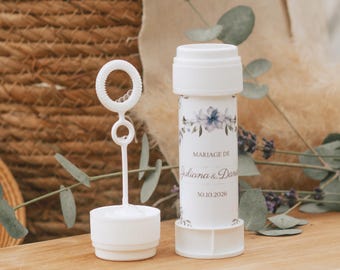 Personalized wedding bubblers - Original guest gift, soap bubbles, church exit, children's entertainment, country wedding souvenir