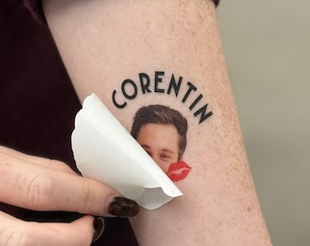 Tatouages temporaires personnalisés EVJF – Future mariée et team bride – Tatouages visage & bras – Accessoires EVJF fun