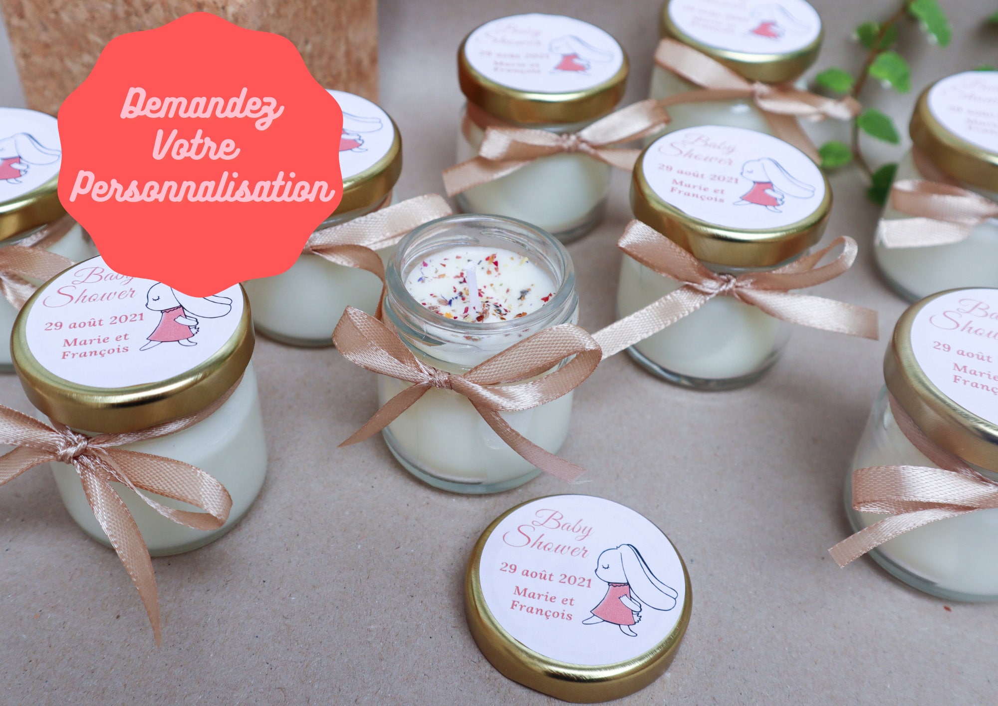 Bougies Mariage, Baptême, Baby Shower, Anniversaire...