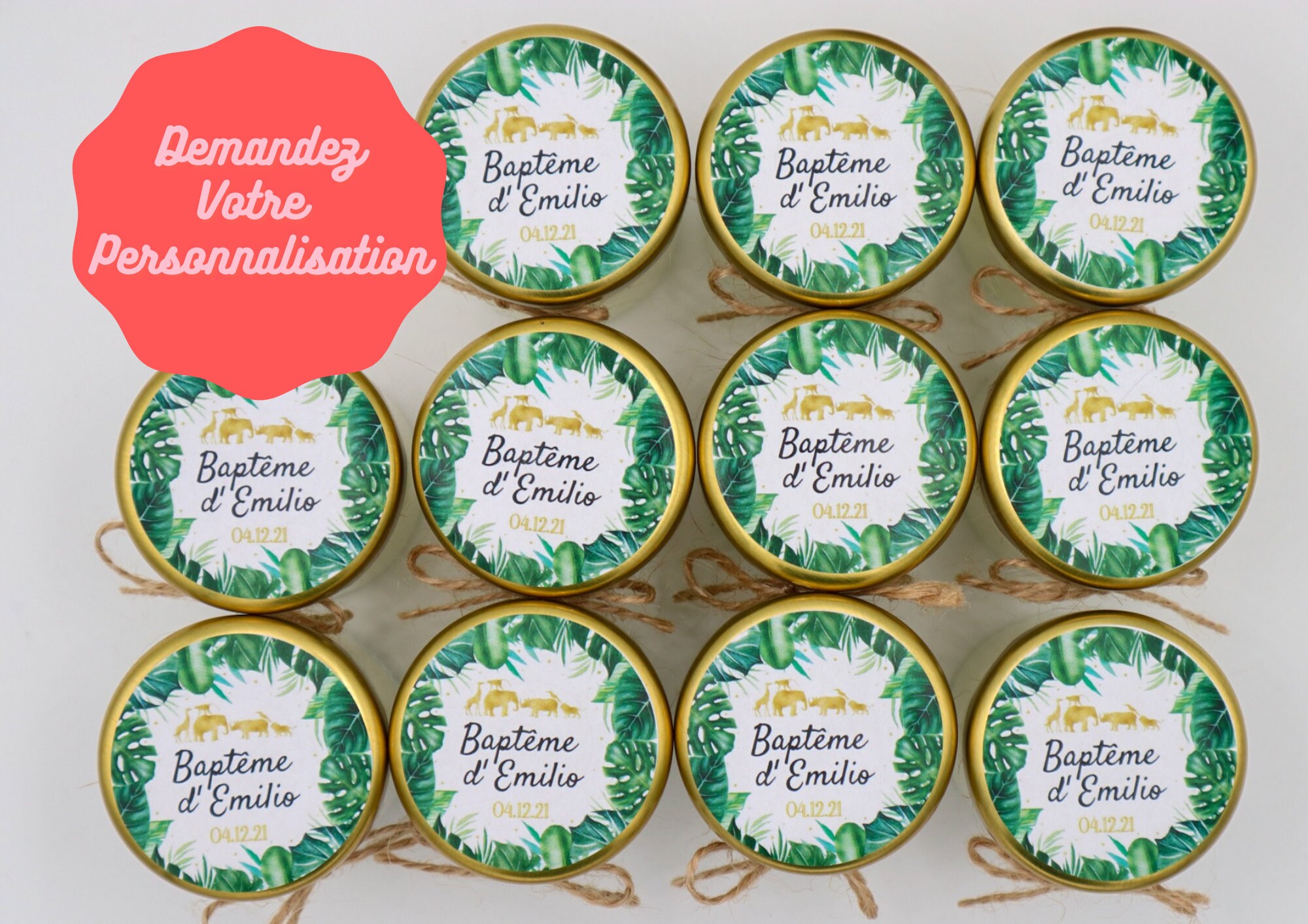 Bougies Personnalisées Baptême