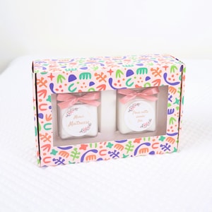 Regalo para maestro, maestro, Atsem caja de dos velas personalizadas