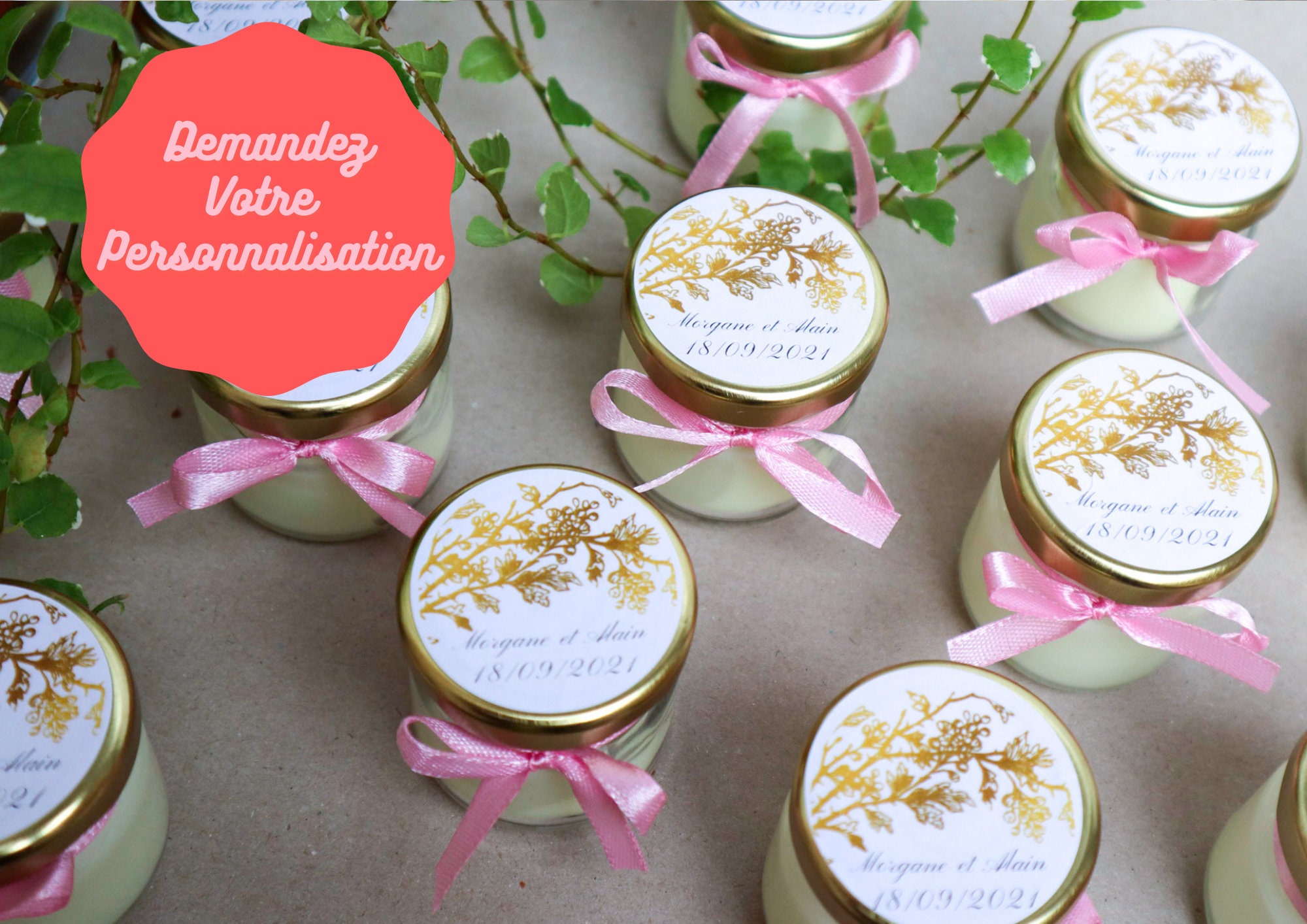 Bougies Personnalisées - Cadeau Invités Anniversaire Personnalisable