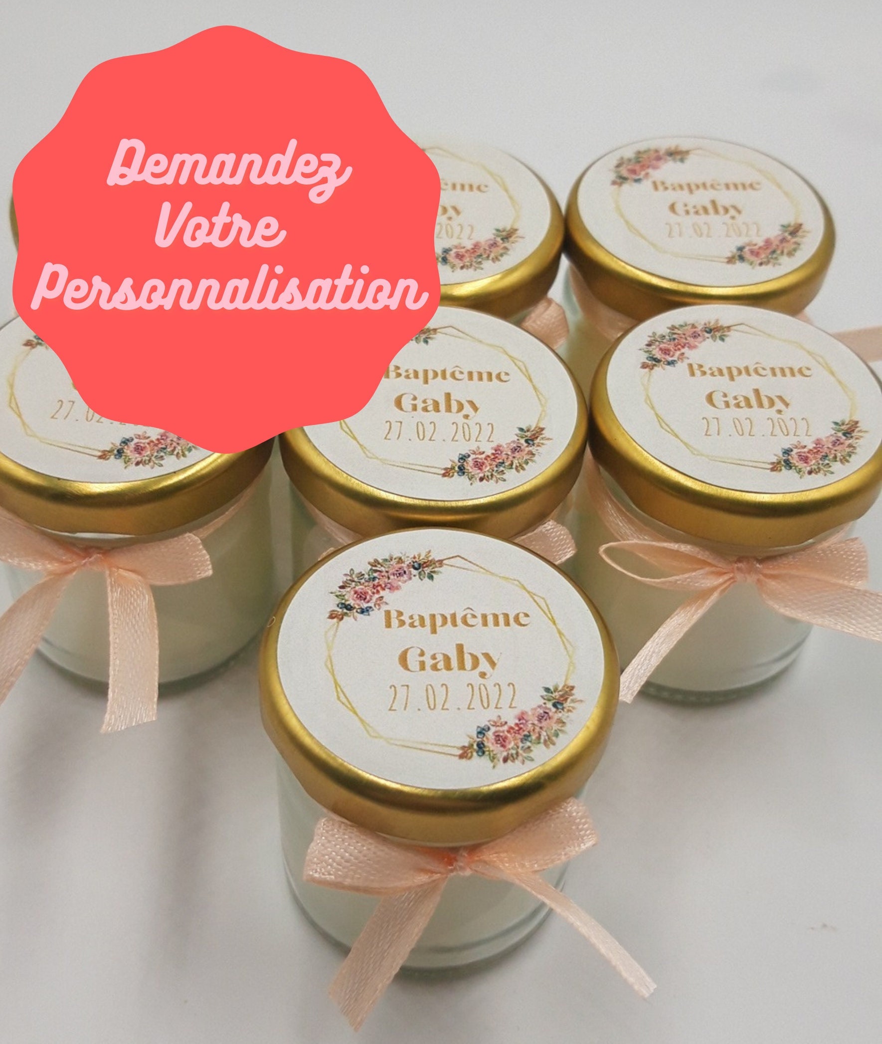 Bougies Personnalisables Cadeau Invités Anniversaire