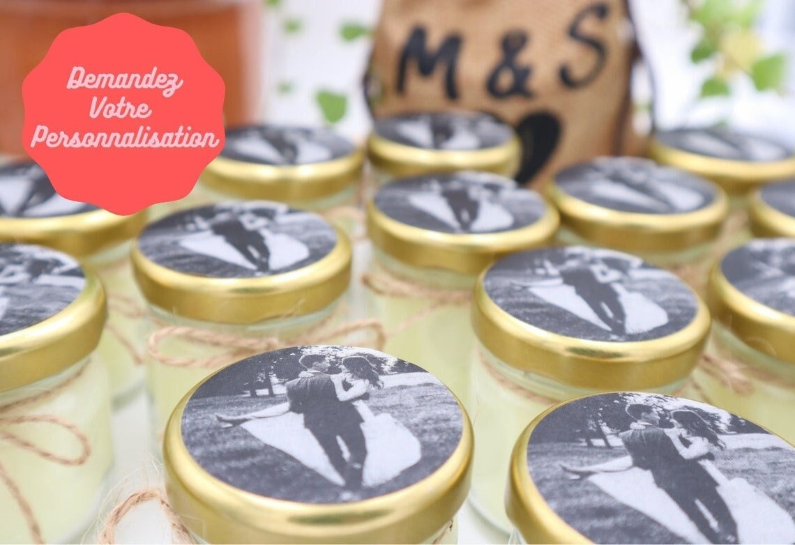 Bougies Personnalisées Mariage Photo