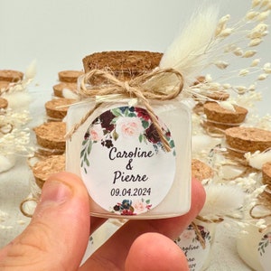 Personalized candle wedding-baptism birthday guest gifts