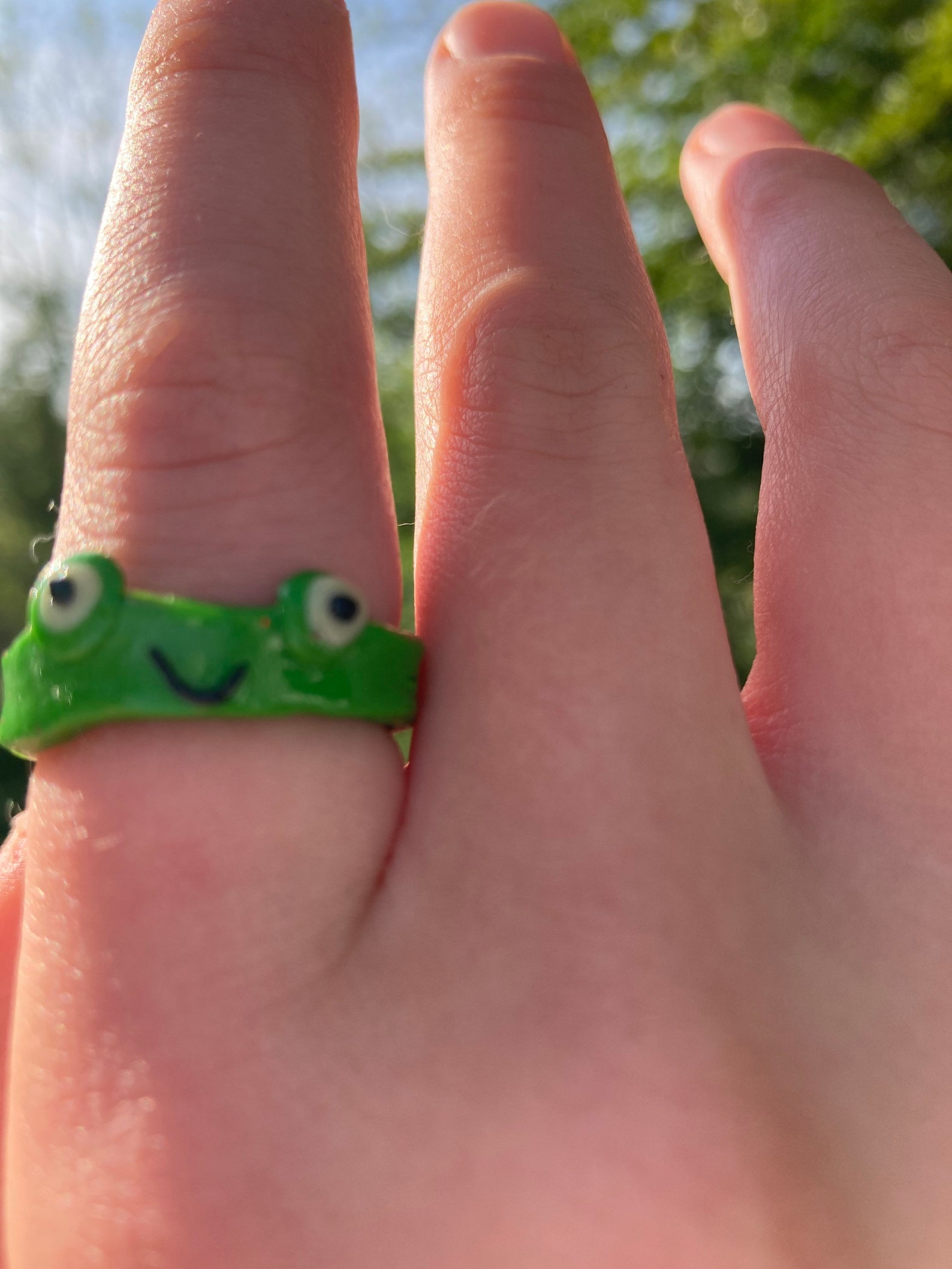 Chunky Frog Ring Etsy