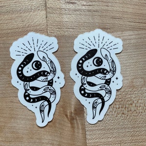 2 Pack Mystical Snake Tattoos | Witch Gifts | Boho Gifts | Tattoo Sheets | Fake Tattoos | Festival Tattoos | Ethereal Tattoos