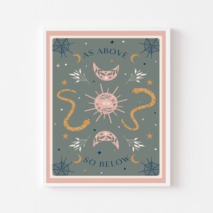 As Above So Below Art Print - Celestial Wall Art - Decor - Witchy