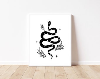 Boho Snake Printable Digital Download Print