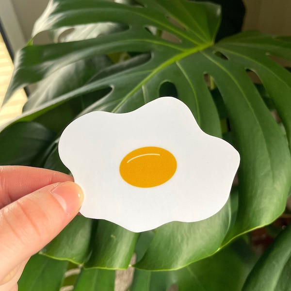 Egg Sticker - Waterproof - Vinyl - Breakfast - Fried Egg - Sticker - Decal - Food Sticker - Cute - Water Bottle Sticker - Eggs