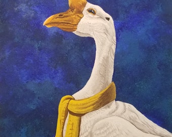 Goose in a Scarf, 8x10, fine art print, matte, signed