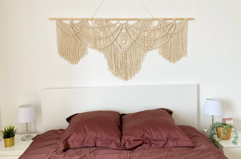 Tête de Lit en Macramé - Fait Main