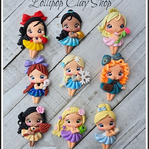 Princess Clay Doll- Clays for bows- Clay Bow Center clay doll, clay dolls, bow centerpieces, clay center for bows, bow center, Aurora