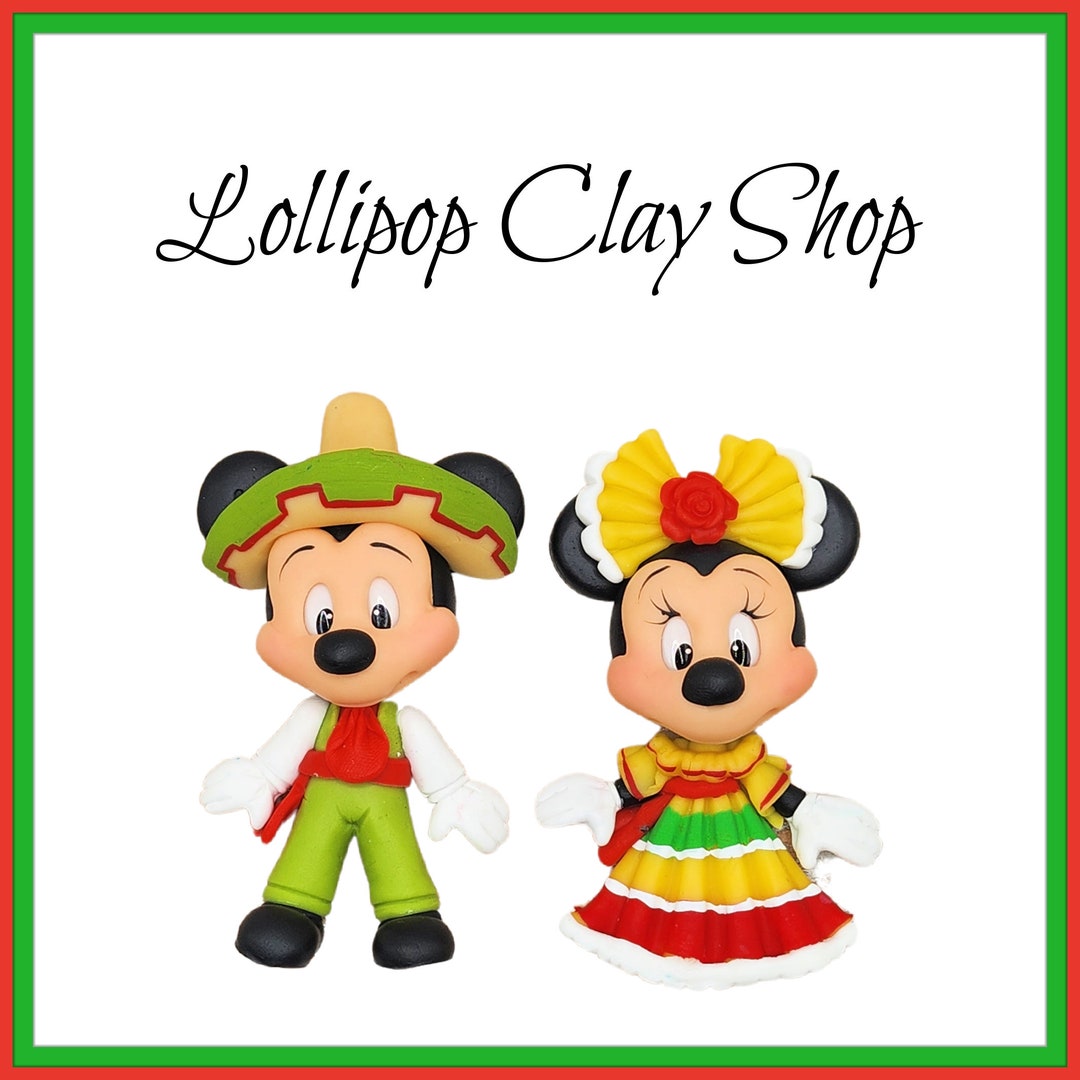 Mouse Girl &amp; Boy Cinco De Mayo Clay Doll-clays for Bows- Clay Doll ...