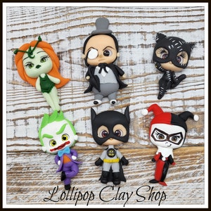 Cat Woman clay - Clays for bows- clay doll, clay dolls, bow centerpieces, clay center for bows, bow center Serina