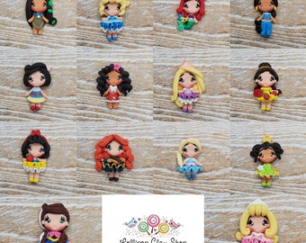 Princess Clays for bows- Clay Bow Center clay doll, clay dolls, bow centerpieces, clay center for bows, bow center-Elegant Style