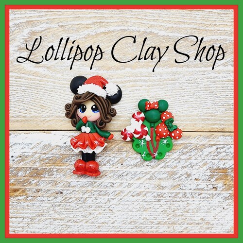 Christmas Girls for Bowspolymer Clay Bow Center Clay Doll Etsy
