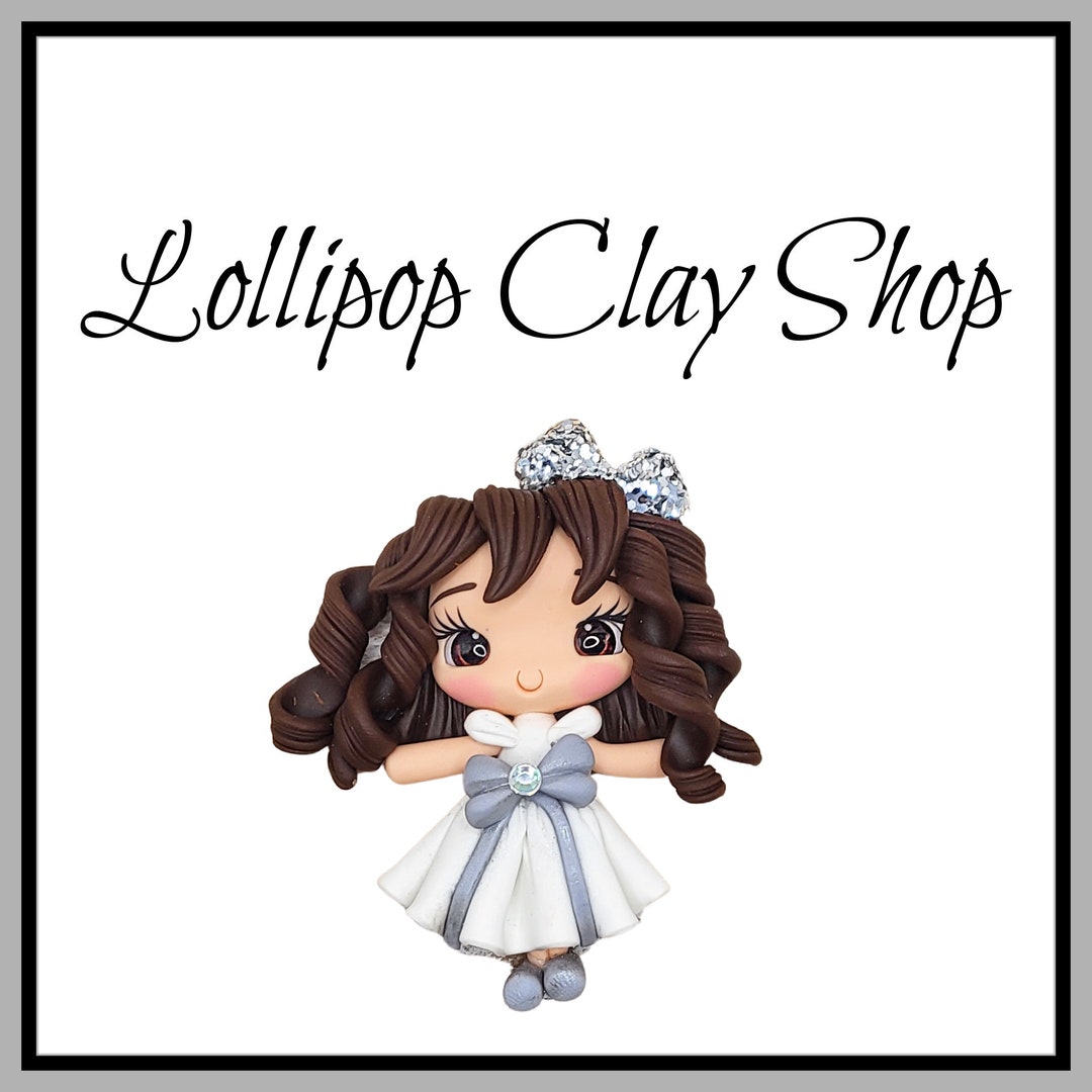 New Years Clay Doll Clays for Bows Clay Bow Center Clay Doll, Clay