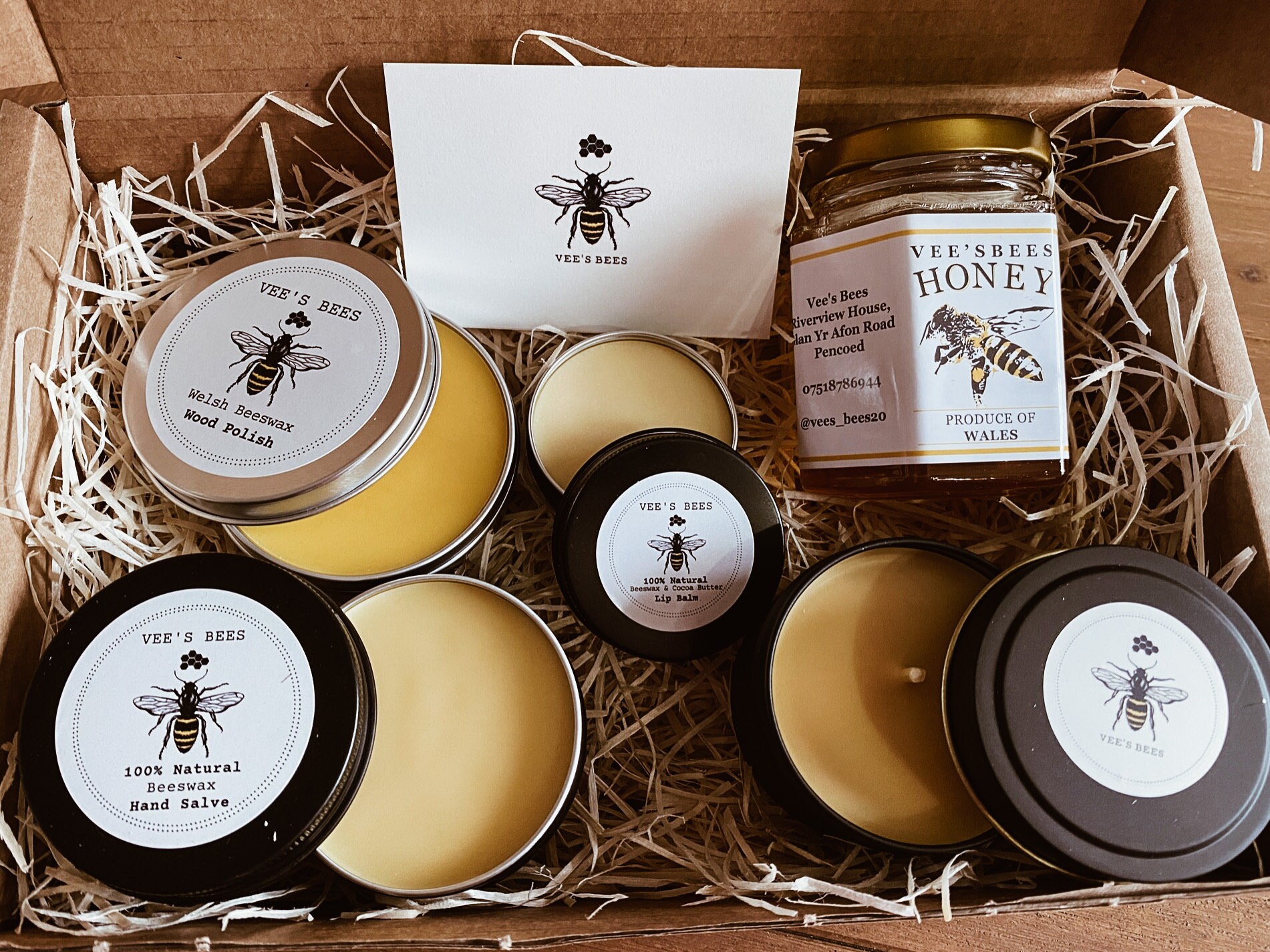 Honey Gift Set Box Hamper Welsh Honey Hand Salve Lip Etsy