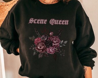 Scene Queen Crewneck Sweatshirt, Elder Emo Shirt, Emo Sweatshirt