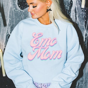 Emo Mom Crewneck Sweatshirt, Emo Mom Shirt, Emo Sweater, Elder Emo Shirt, Emo Mom Club, Alternative Mom Shirt, Emo Gift, Gift for Mom, Emo