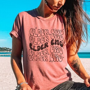 Elder Emo Short Sleeve Tee, Elder Emo Shirt, Elder Emo Tshirt, Emo Clothing, Emo Gift, Emo Mom Shirt, Gift For Emo, Emo Style, Not A Phase
