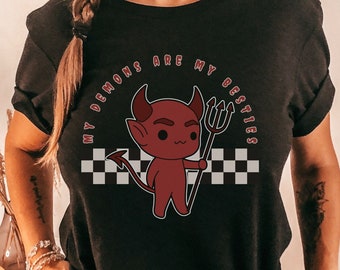 My Demons Tee, Spooky Shirt, Emo Shirt, Punk Shirt, Goth Shirt, Elder Emo Shirt, Demon Shirt, Devil Shirt, Funny Halloween Shirt, Halloween