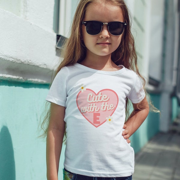 Emo Toddler Short Sleeve Tee, Cute With The E Toddler Tee Shirt, Emo Toddler Clothes, Emo Kids Clothes