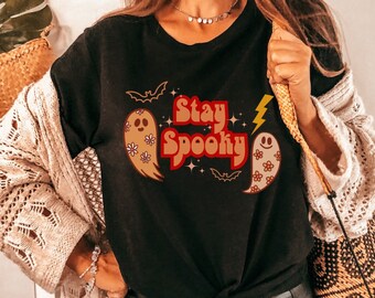 Stay Spooky Tee, Spooky Mom Shirt, Halloween Shirt, Spooky Cottagecore Tee, Spooky Mom Tee, Fall Shirt, Retro Halloween Tee, Ghost Shirt