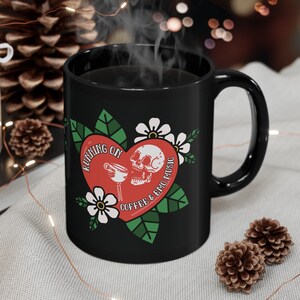 running on coffee and Emo music mug, Emo mug, elder Emo mug, Emo gift, Emo cup